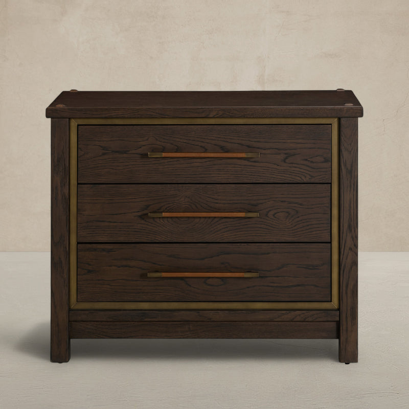 Bower Three Drawer Nightstand - Dusk