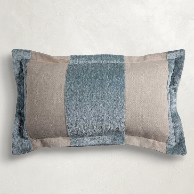 Wide Stripe Chenille Indoor Lumbar Pillow