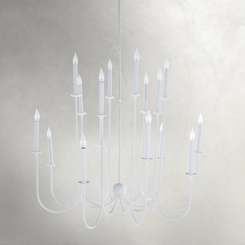 Snow Chandelier - White
