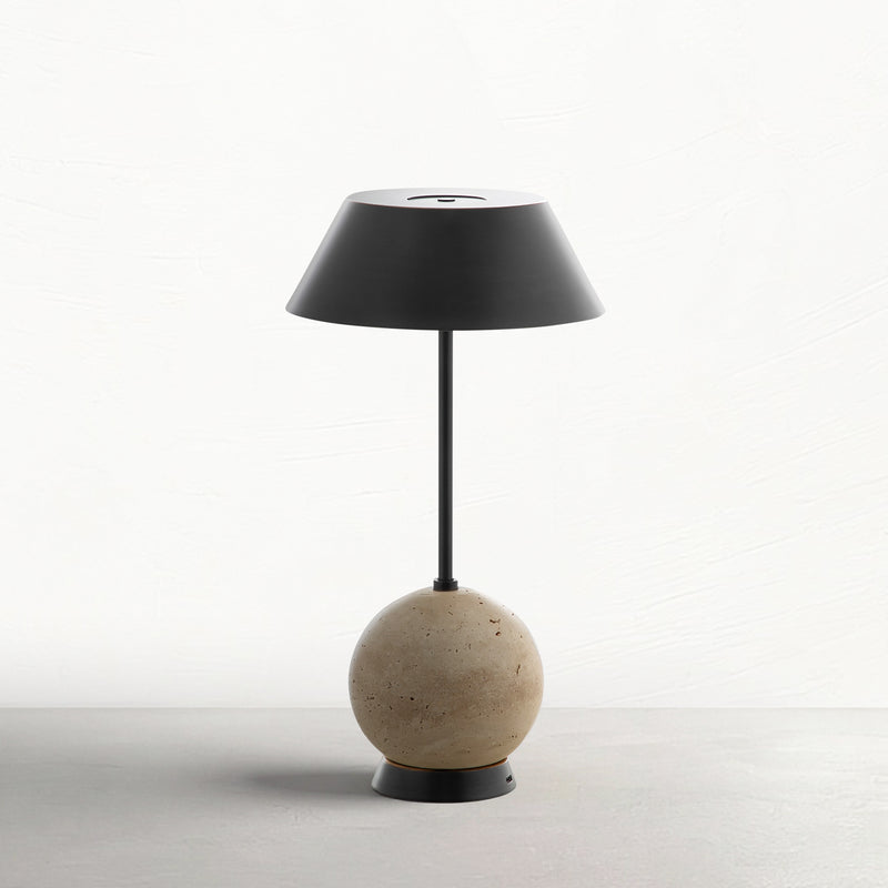 Firefly Table Lamp - ORB|Travertine/Beige