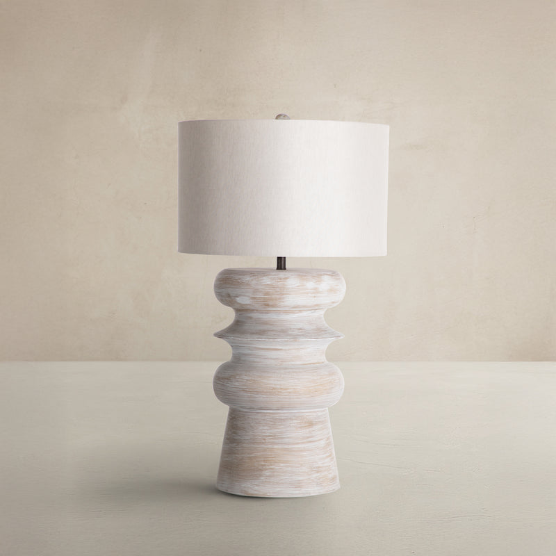 Claudius Table Lamp - Whitewashed