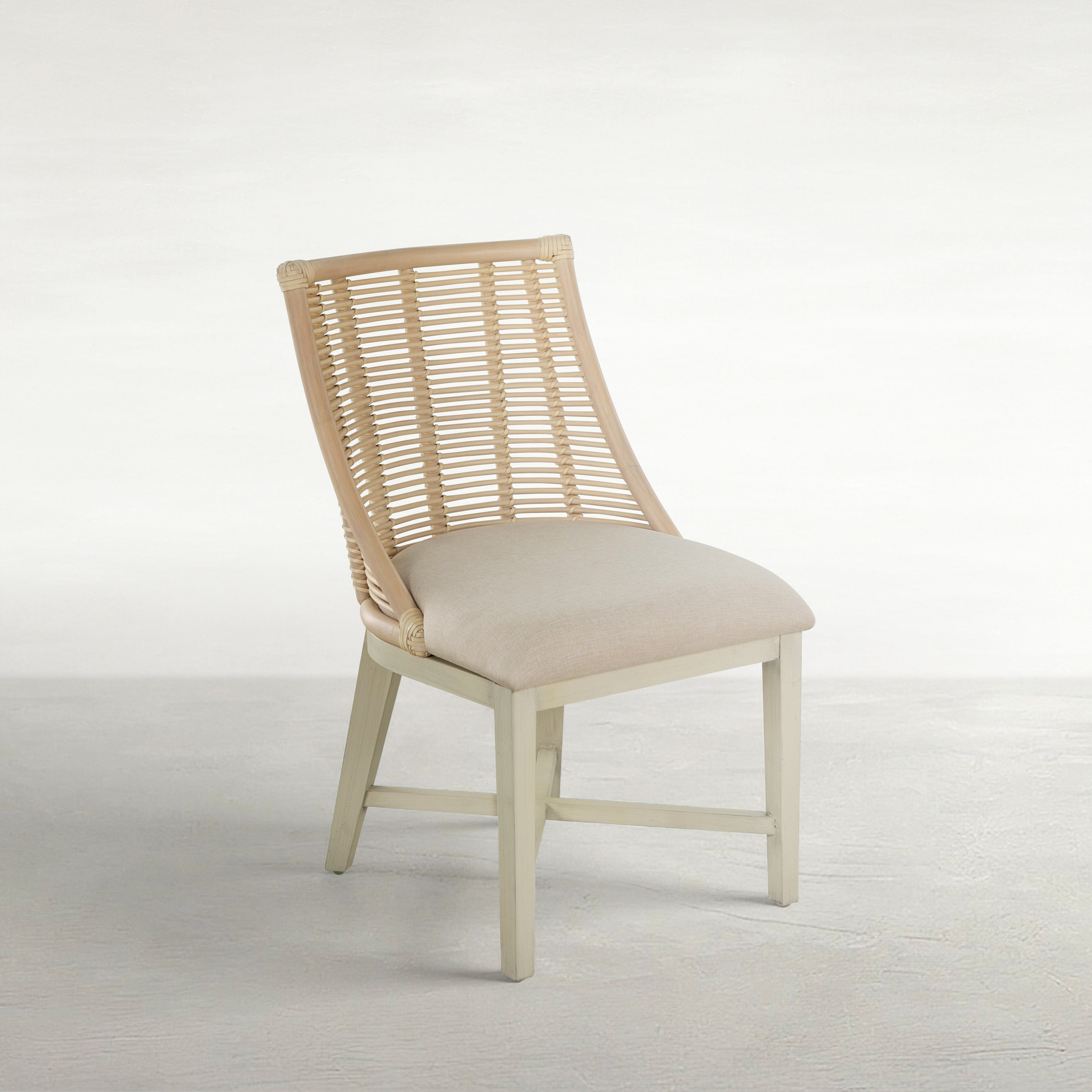 Hamlet White Rattan Dining Chair