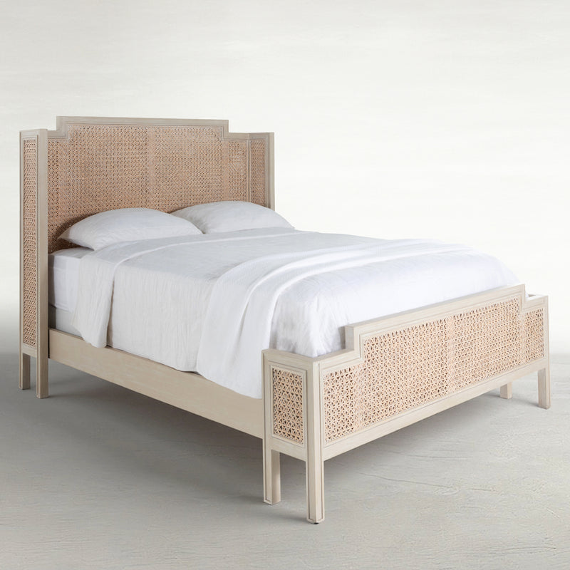 Camille Queen Bed - White