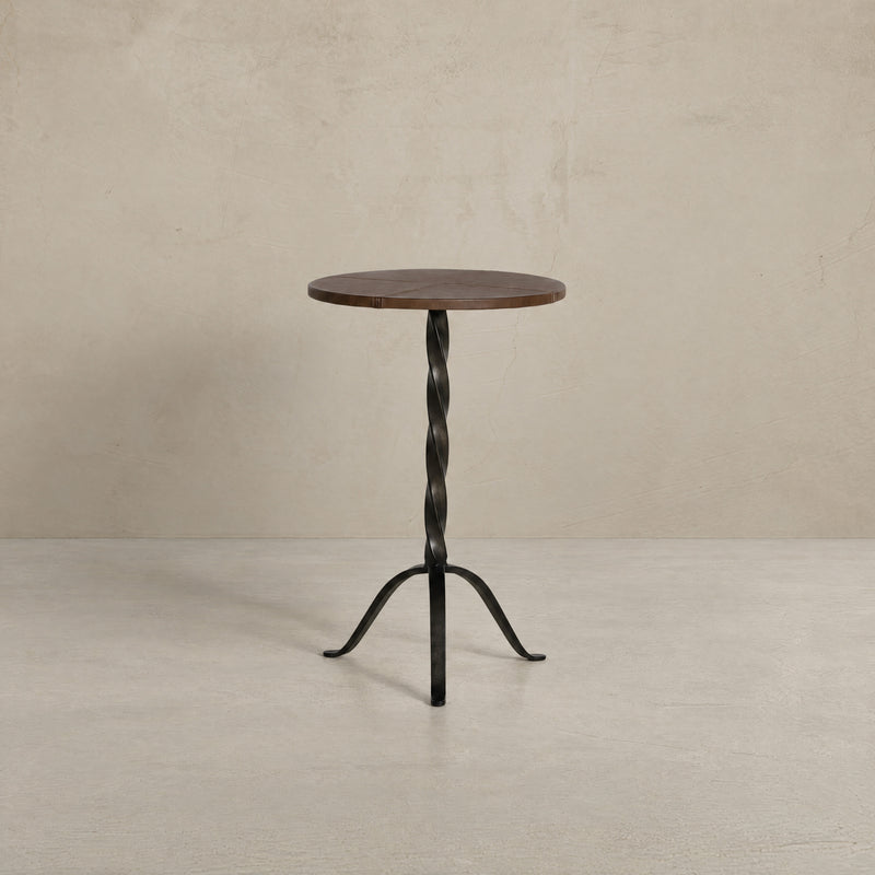 Flint Side Table - Leather