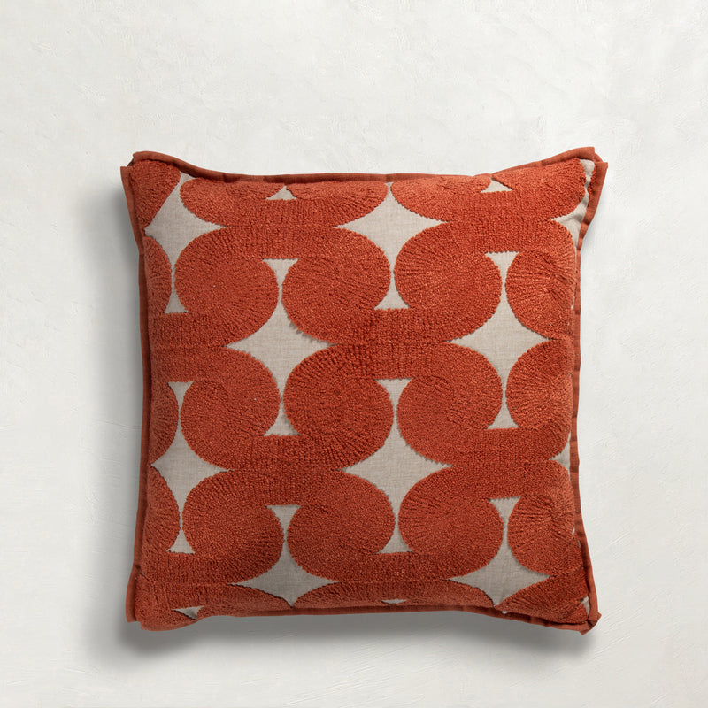 Crewel Swirl Indoor Throw Pillow