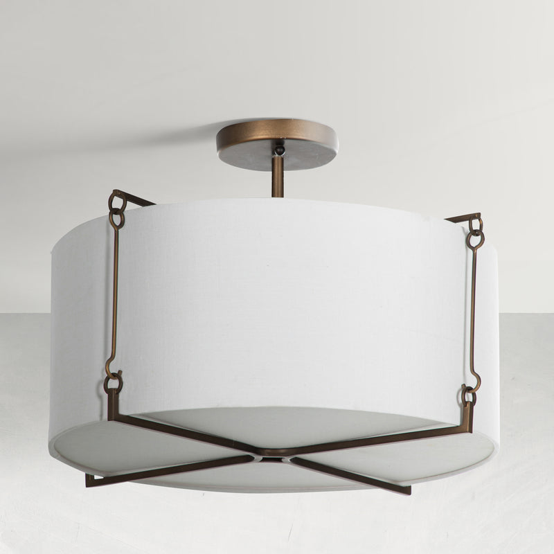 Theresa Semi-Flush Mount - Bronze