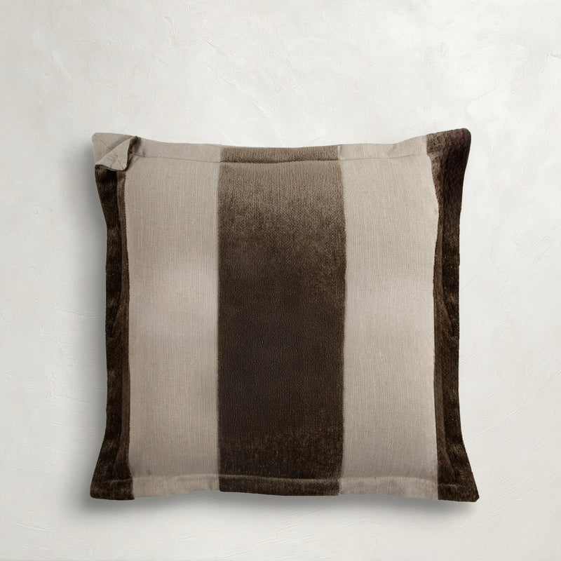 Wide Stripe Chenille Indoor Throw Pillow
