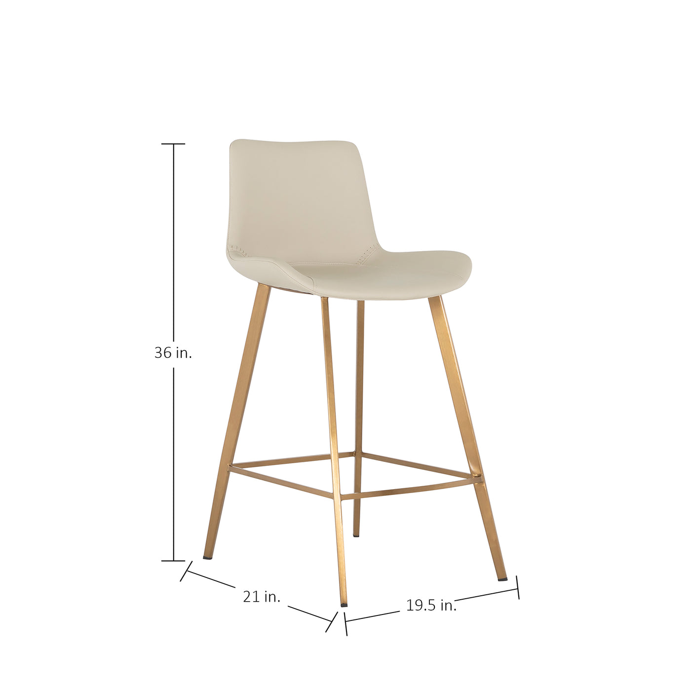 Hines Counter Stool - White