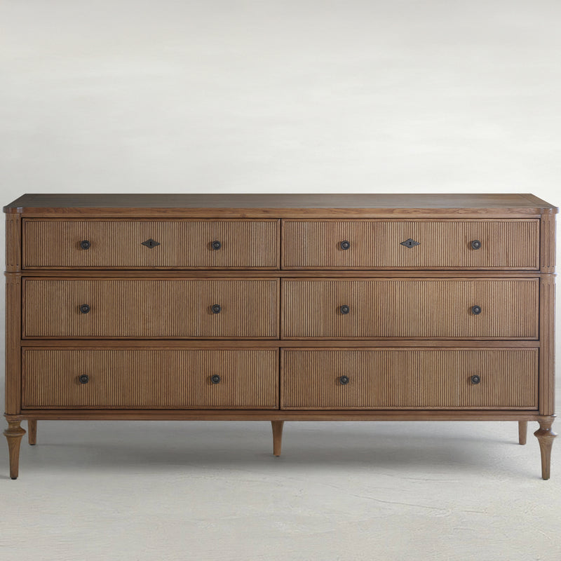 ribbed dresser Emma Solid Oak 4 Drawers WoodekDesign Drawer front dimensions Gabby Andrea Dresser - Natural