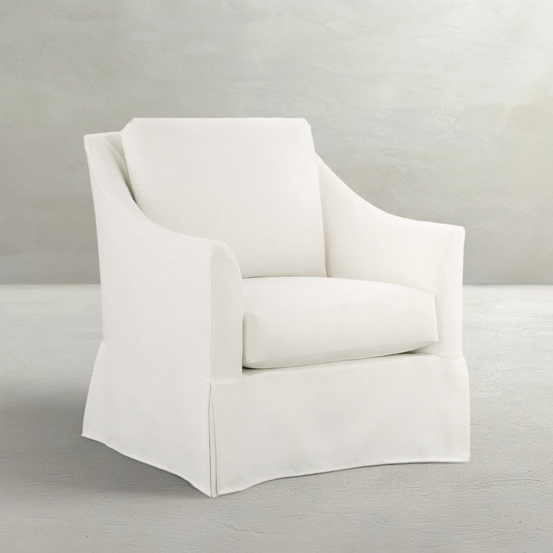 Baldwin Swivel Chair Slipcovered