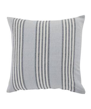 Bradford Stripe Indoor/Outdoor Pillow Chambray