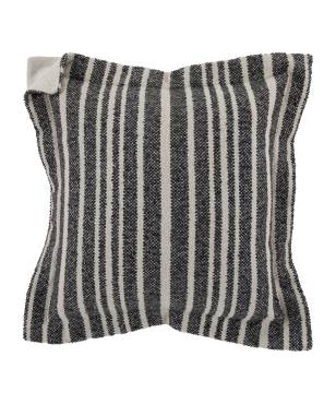 Shaggy Stripe Indoor/Outdoor Pillow Graphite