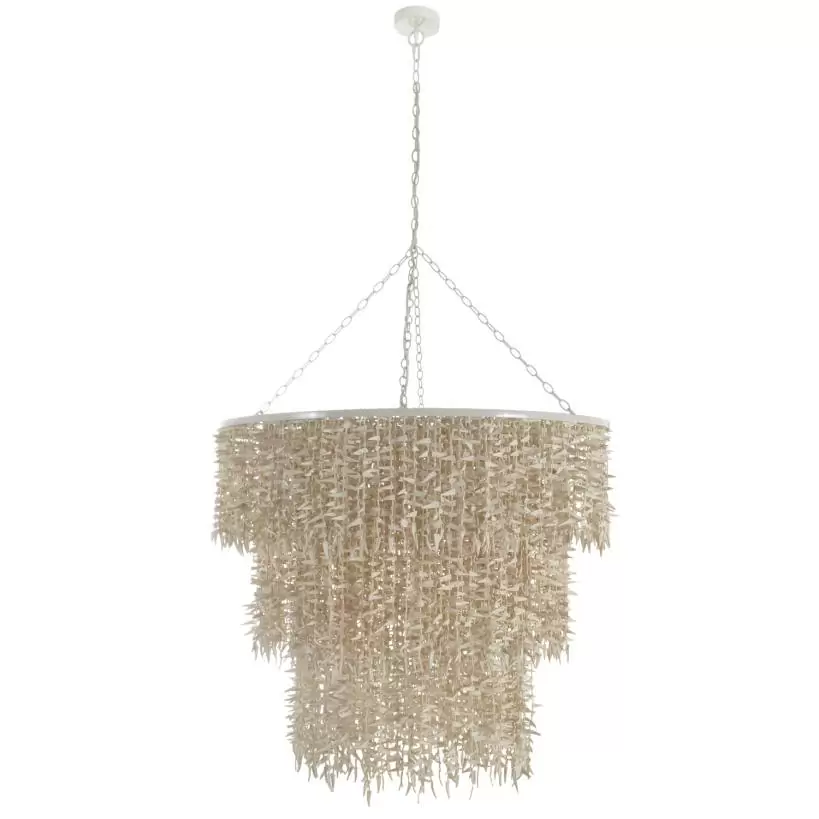 ホワイトシャンデリア Maxim 2851OI Elegante Crystal and Leaves Around Vines Candle