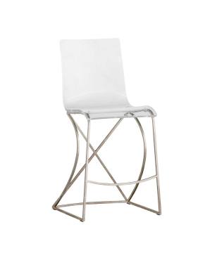 Johnson 24.75" Counter Height Stool - Silver