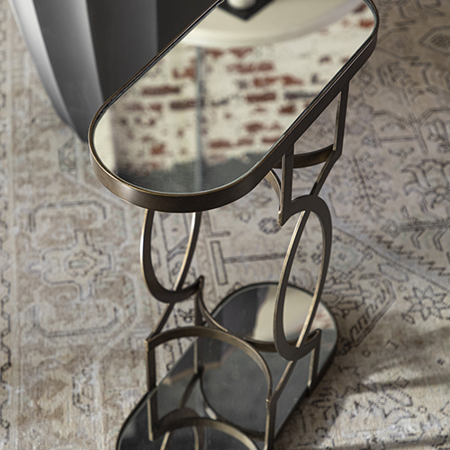 mirror topped end table