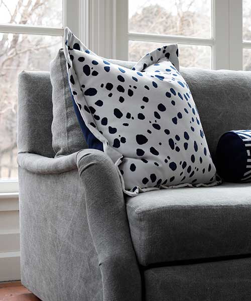 Gabby Upholstered Sofa and Wendy Jane Performance Pillows Lifestyle